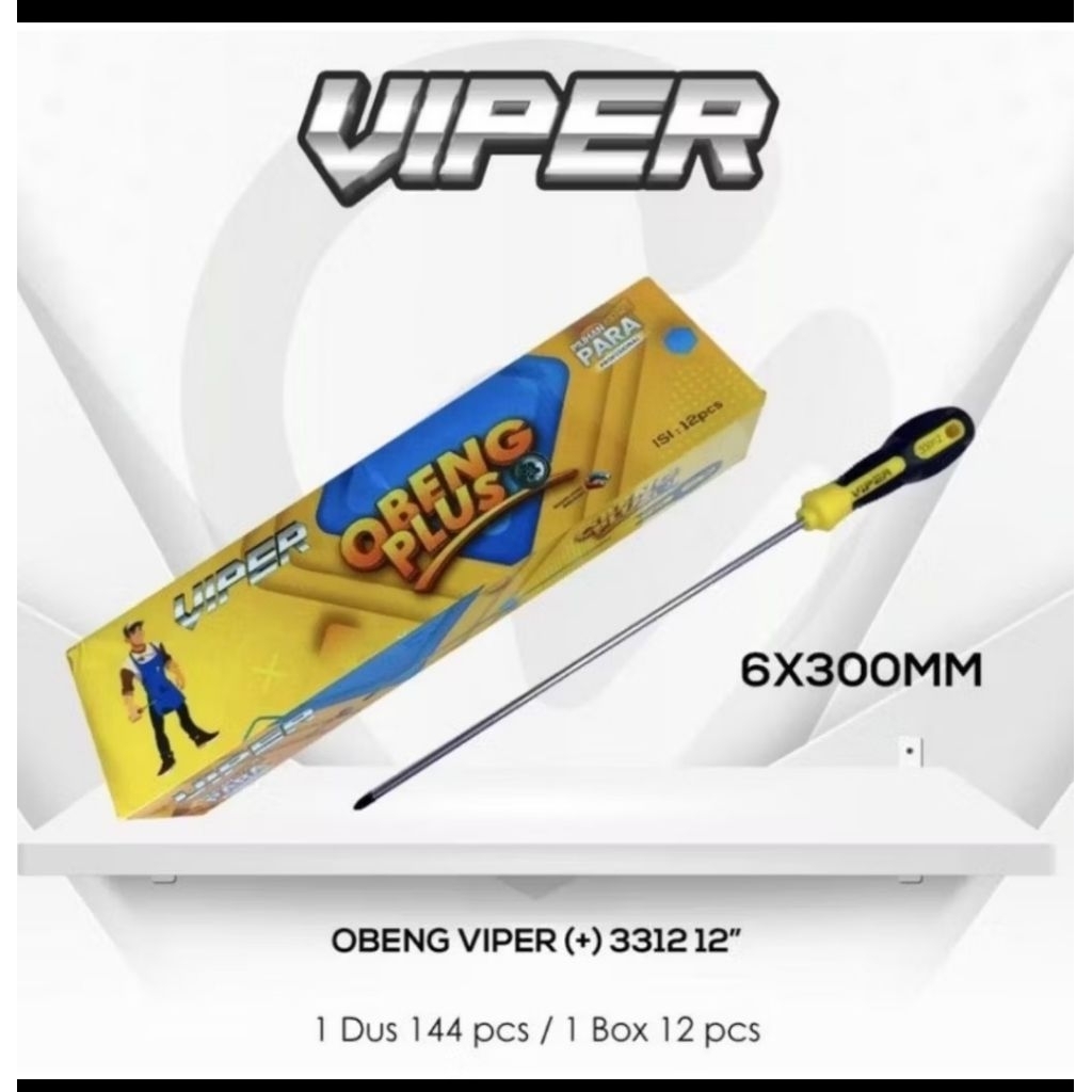 Obeng Plus Gagang Besar Panjang 12" VIPER 3312