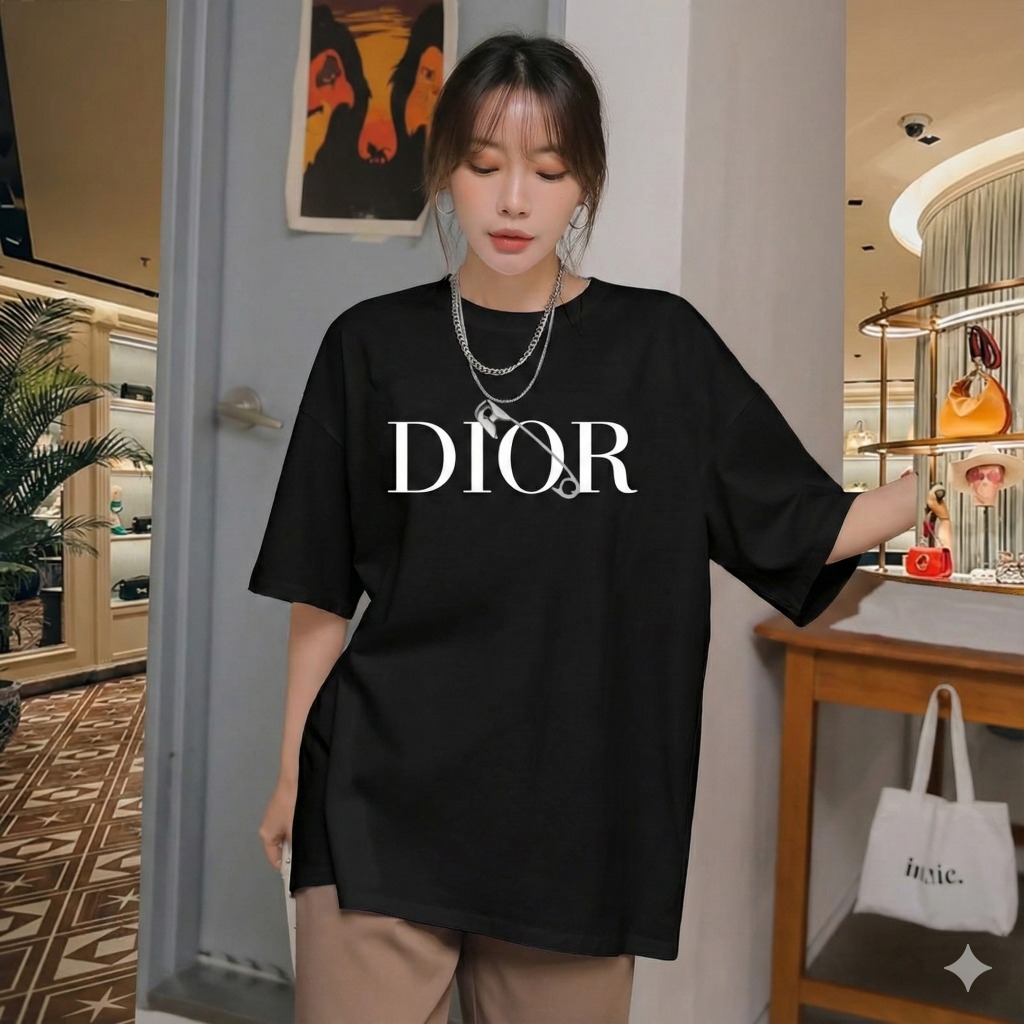 (COD Kaos Pria DIOR, Produk Baru Pertama di Musim Panas, Versi Premium dari Kaos Lengan Pendek DIOR,