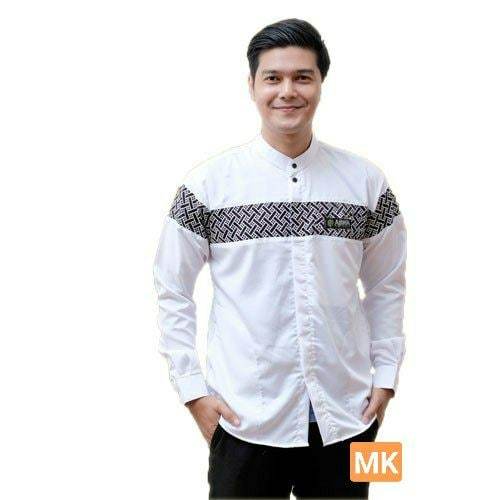 Baju Koko azzahir motif Kobata kemeja Koko Hadroh Abha Baju muslim Gus Azmi Lengan panjang terlaris