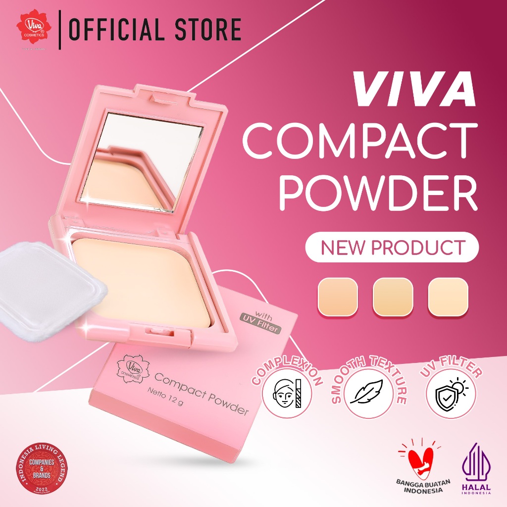 Viva Compact Powder Pink - Bedak Padat
