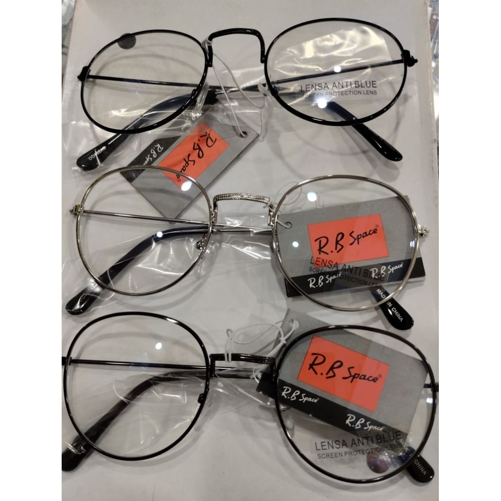 Kacamata dewasa Rb space bulat pria wanita kaca anti Radiasi