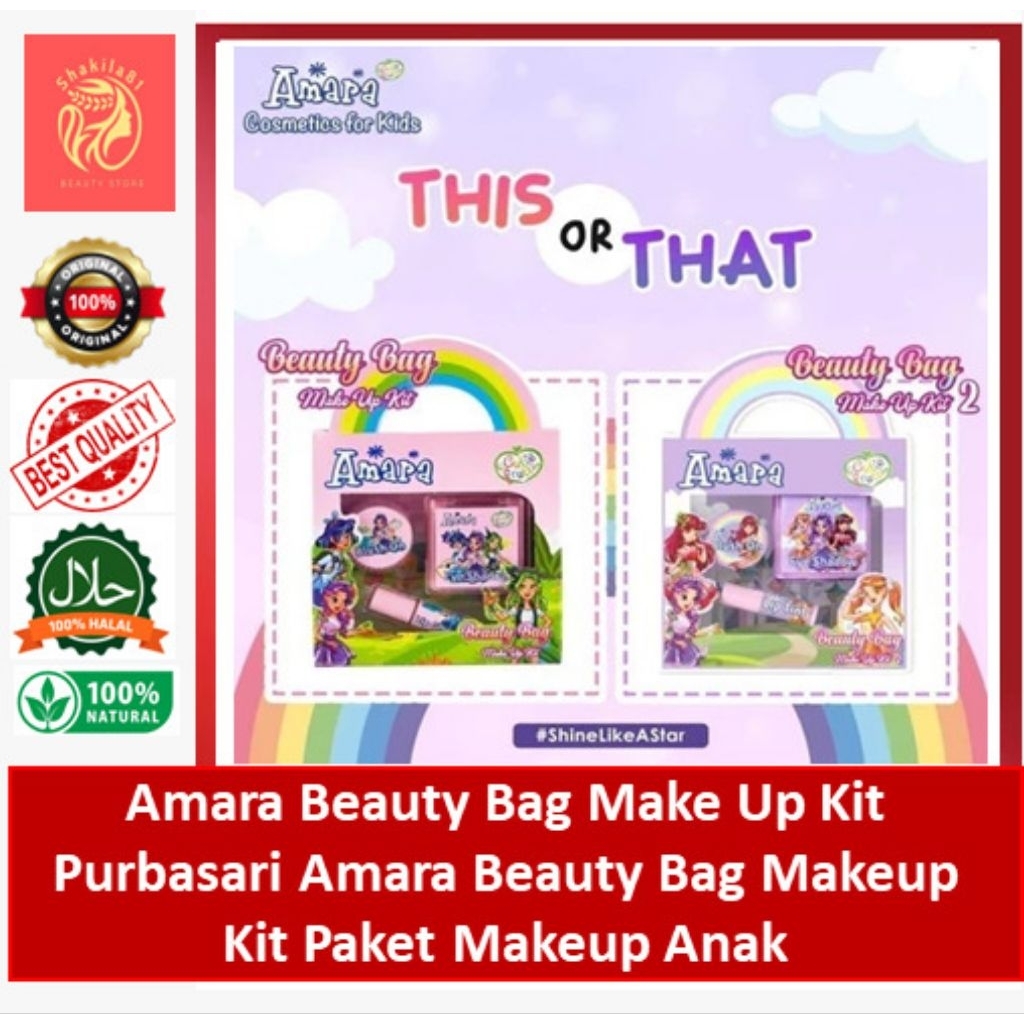 AMARA BEAUTY BAG MAKE UP KIT - PAKET MAKE UP ANAK