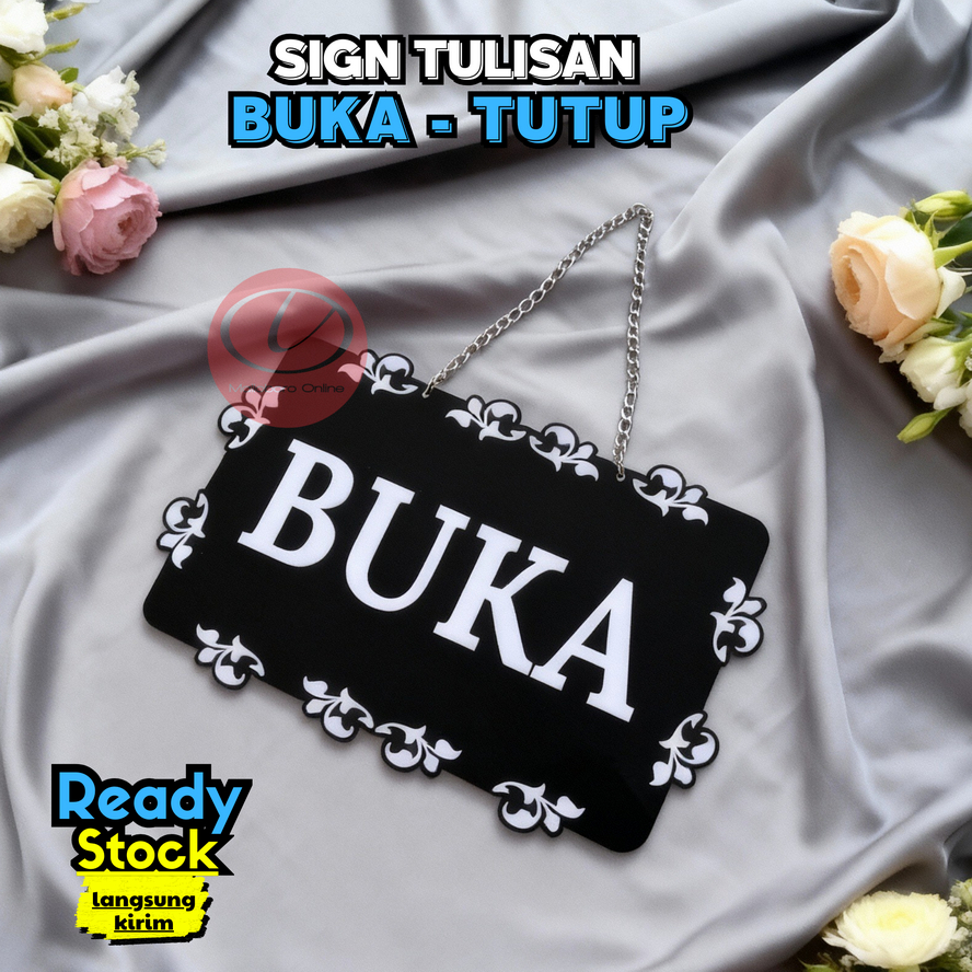 Sign Buka Tutup Tulisan Buka Tutup | Papan Tulisan Buka Tutup Akrilik 0036