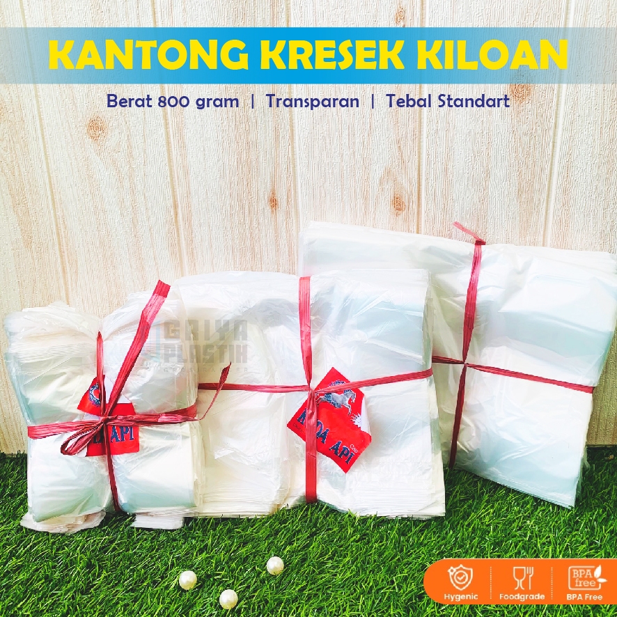 [800gr] Kantong Kresek Kiloan Bening | Kresek LOS | Kresek Transparan | Kresek Kiloan
