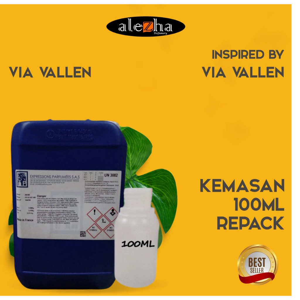 bibit parfum murni VIA VALLEN EP 100ML REPACK