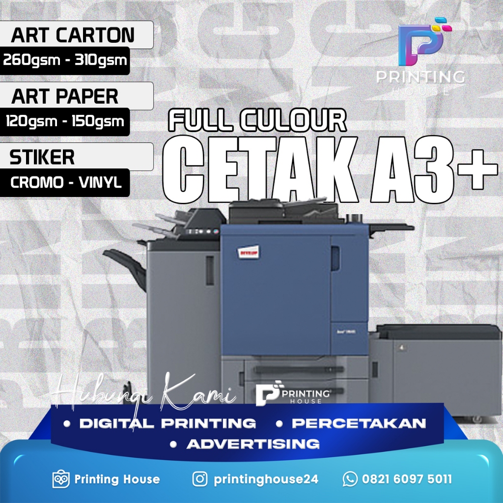Print A3+ Full Color | Cetak Art Paper, Art Carton, Stiker cromo, Stiker Vinyl | Print Laser Mesin D