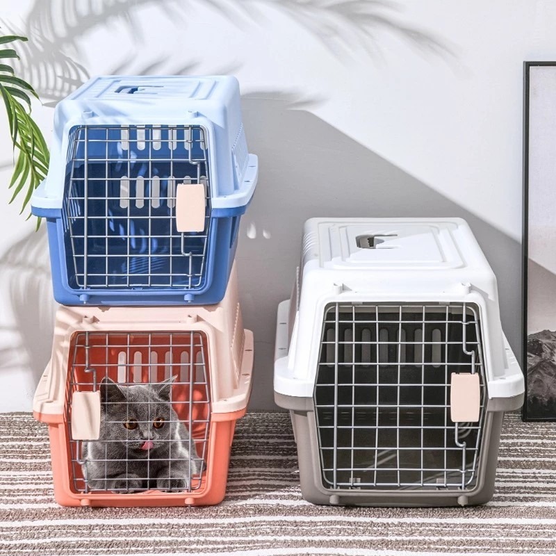 KANDANG TRAVEL KUCING DAN ANJING / KANDANG TENTENG PINTU BESI ANTI KARAT KUAT DAN KOKOH / KANDANG PE