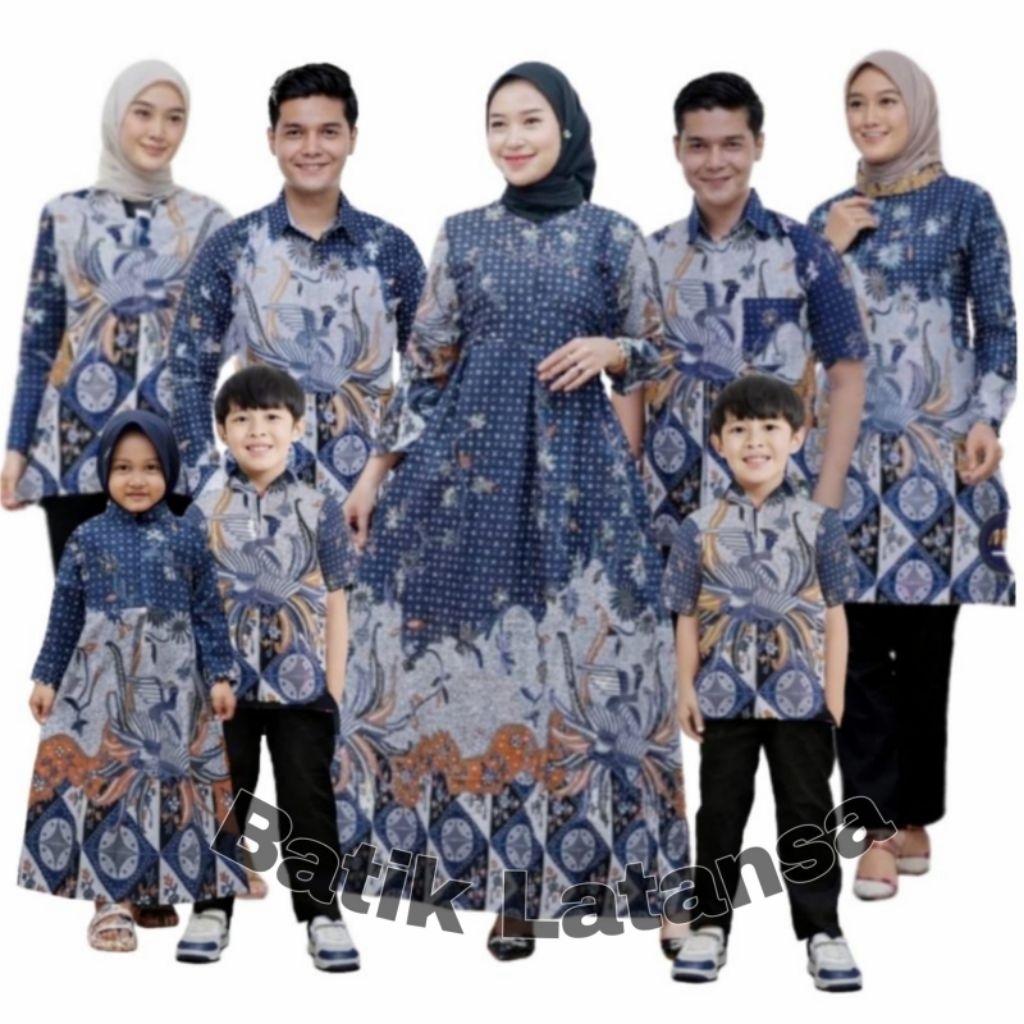 Baju Atasan Pria & Wanita terbaru terlaris Batik Couple keluarga sania ruffle ori ndoro jowi dnt Set