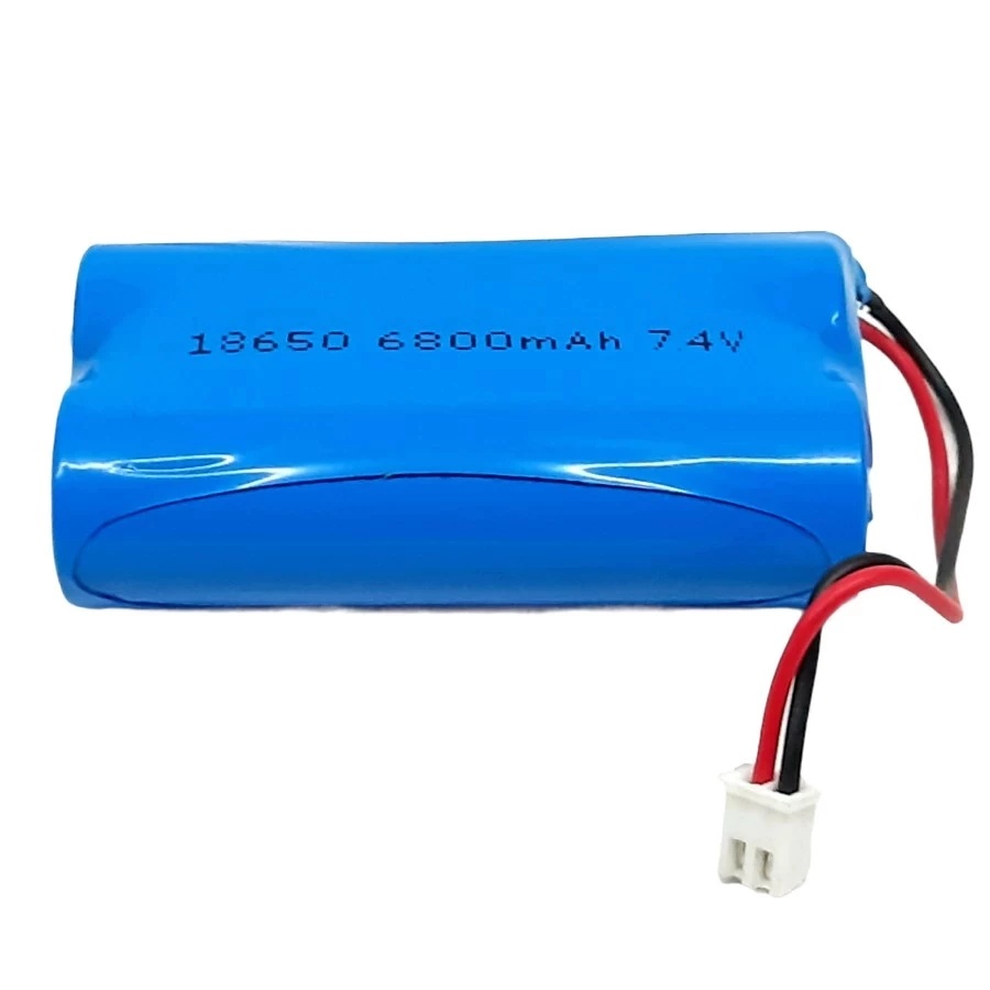 Li-ion Battery 2cell 18650 7.4Volt 6800mAh Socket XH2.54 2pin Baterai Charger Speaker Bluethooth, DV