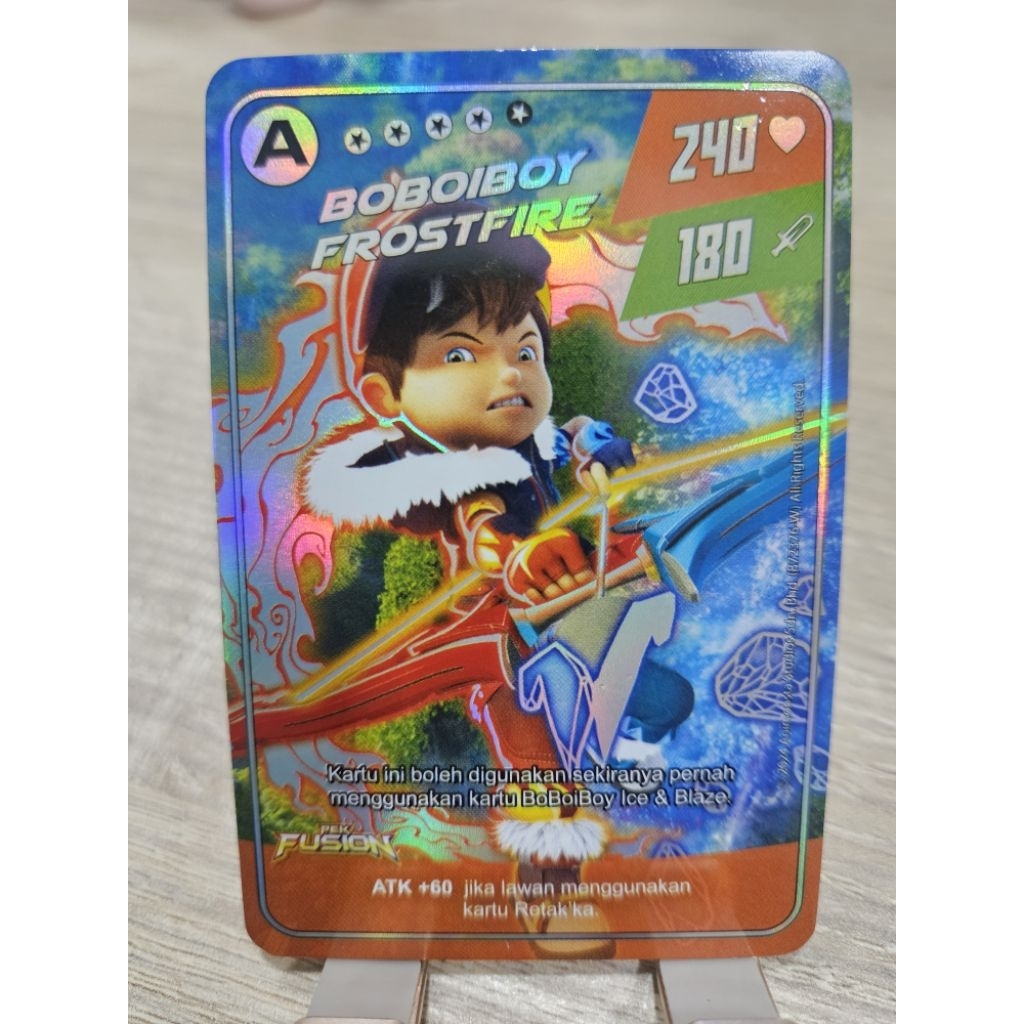 Monsta Galaxy Card Pek Fusion Kartu Boboiboy Frostfire Limited Edition