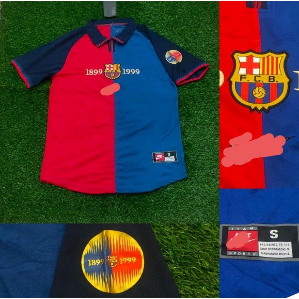 Jersey Kaos Baju Sepak Bola Barcona Barca Barka Barce Home Away 3rd Third Biru Merah Cente Centenary