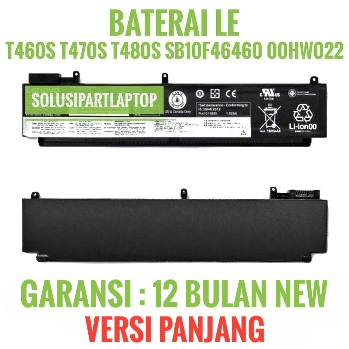 Baterai Thinkpad Battery Compatible T460s T470s Ori
