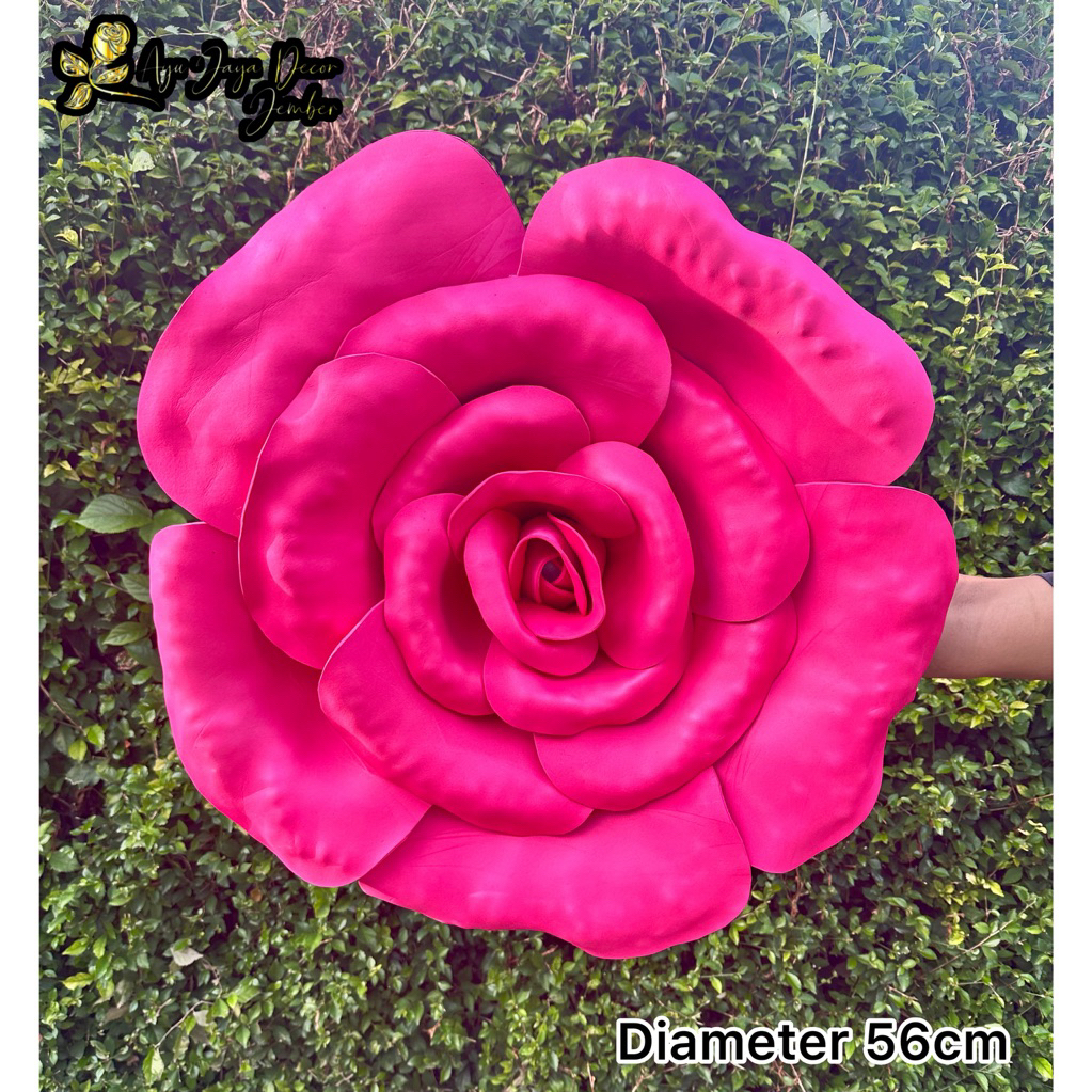 Bunga Mawar Giant Flower Bunga Hiasan Spon Eva Model Bunga Mawar Dekorasi Pelaminan diameter 56cm