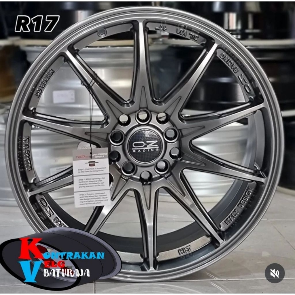 Velg OZ Hyper GT R17 Hyper Black By YUSTA Thailand 5x114/100( INNOVA ERTIGA RUSH TERIOS XPANDER DLL)