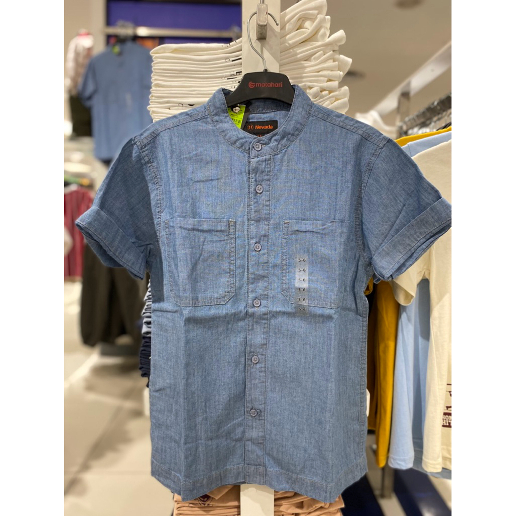 Nevada Kemeja Koko Anak Casual Cambray