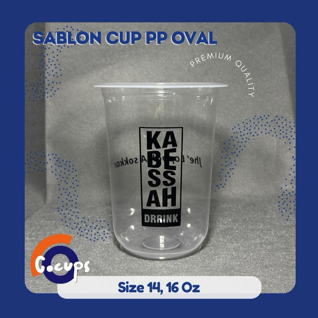 Cup Sablon PP Oval 16 oz