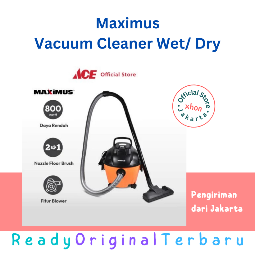 [ORIGINAL] AZKO / ACE - Maximus Vacuum Cleaner Wet & Dry ZD110-10L 16kPa | Penghisap Debu Kering & B