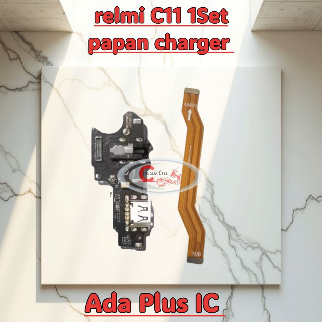 Paket 1Set fleksibel relmi C11 board + conetor carger relmi C11 ori ad ic board carger + conektor ca