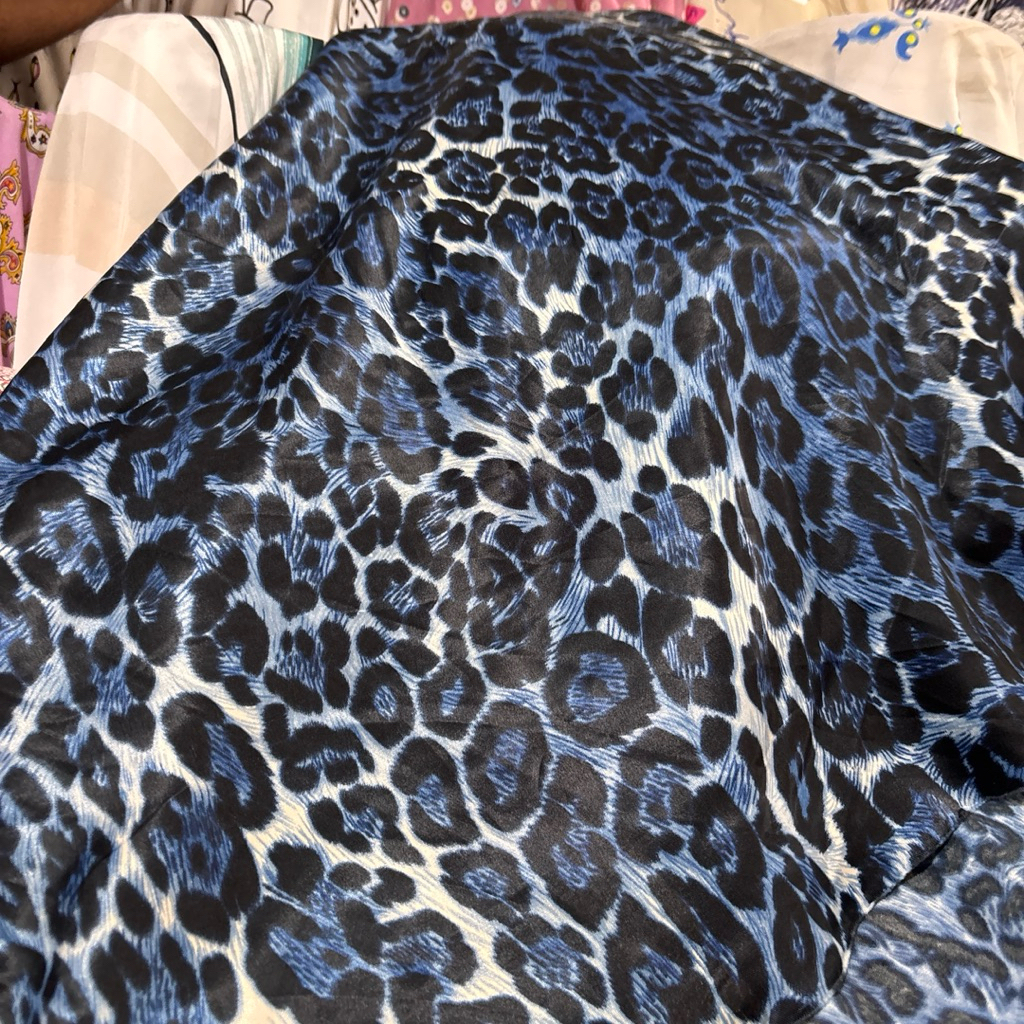 Bahan Kain Satin Silk Motif Kulit ular - Kain Meteran High Quality untuk Tunik, Kaftan & Rok Lilit -