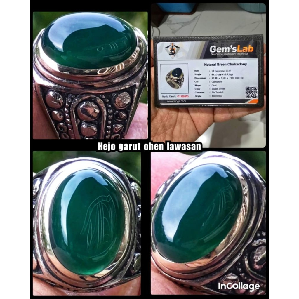 batu ijo garut Ohen kristal body glass HQ asli indonesia
