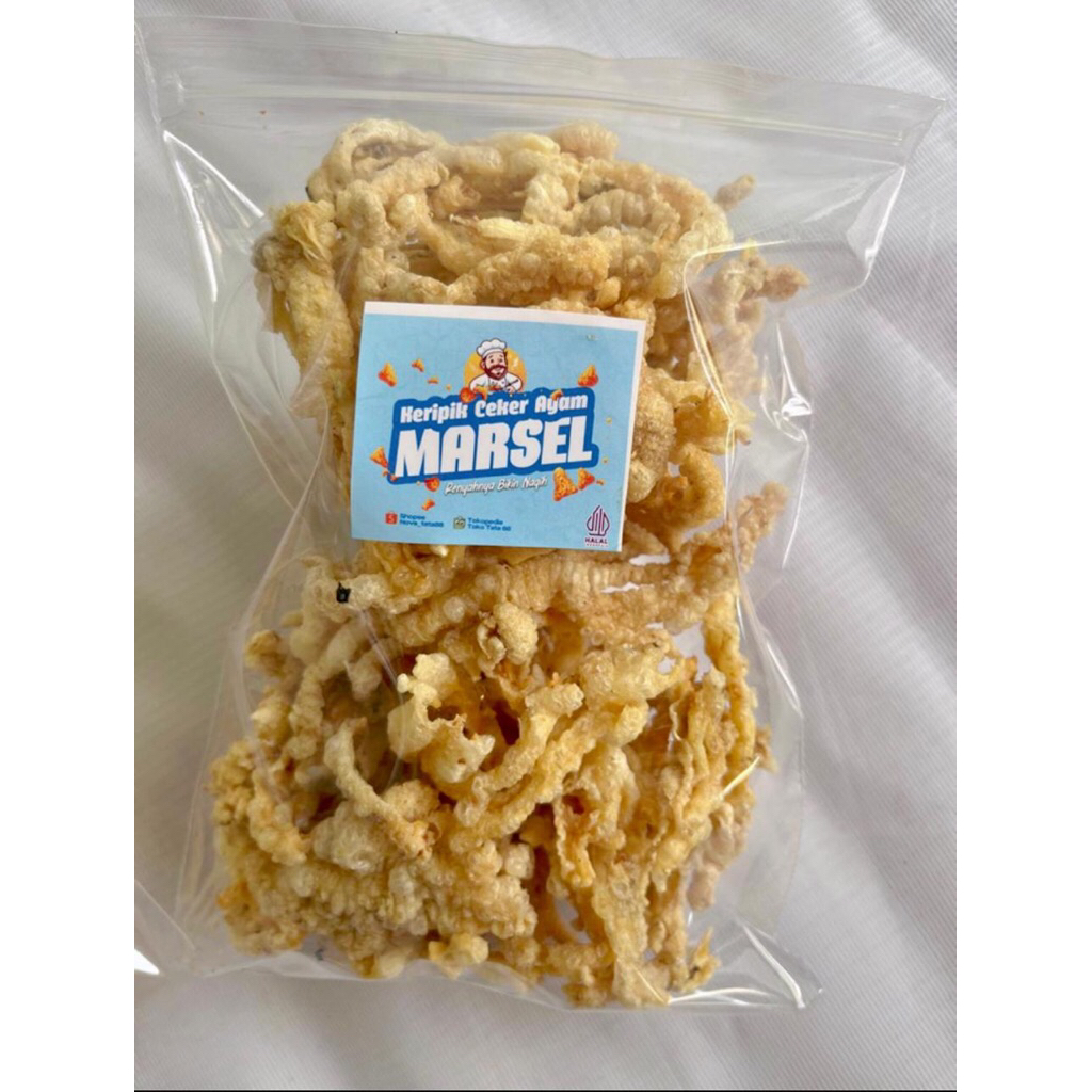 Keripik Ceker Ayam 100% Ceker Ayam asli tanpa tepung Marsel