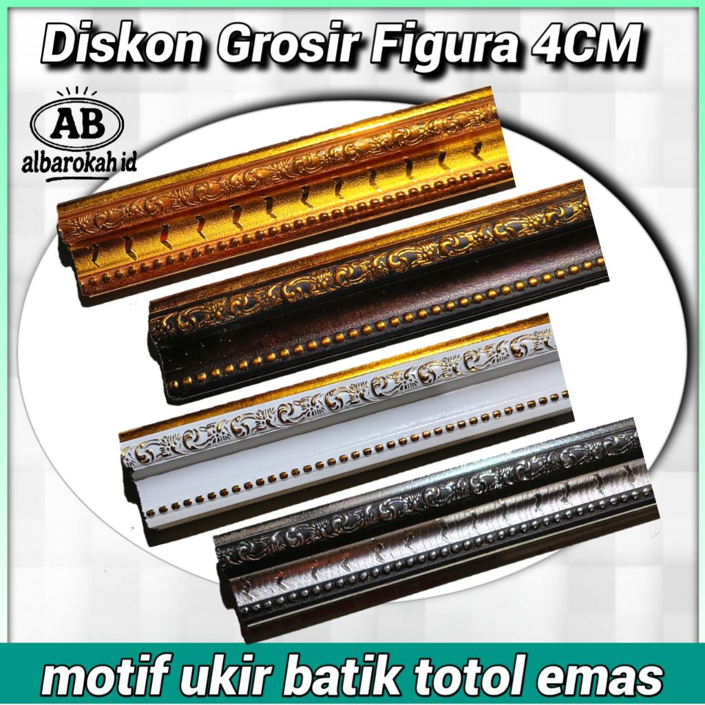 figura batangan lebar 4 cm panjang 1.5 meter | lis plavon | fiber batangan | pigura