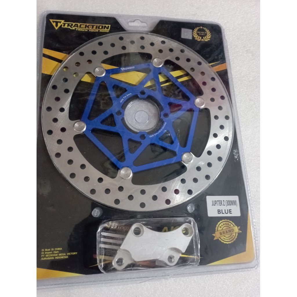 Disc Jupiter z 300mm Piring cakram depan Piringan biru blue Original Tracktion
