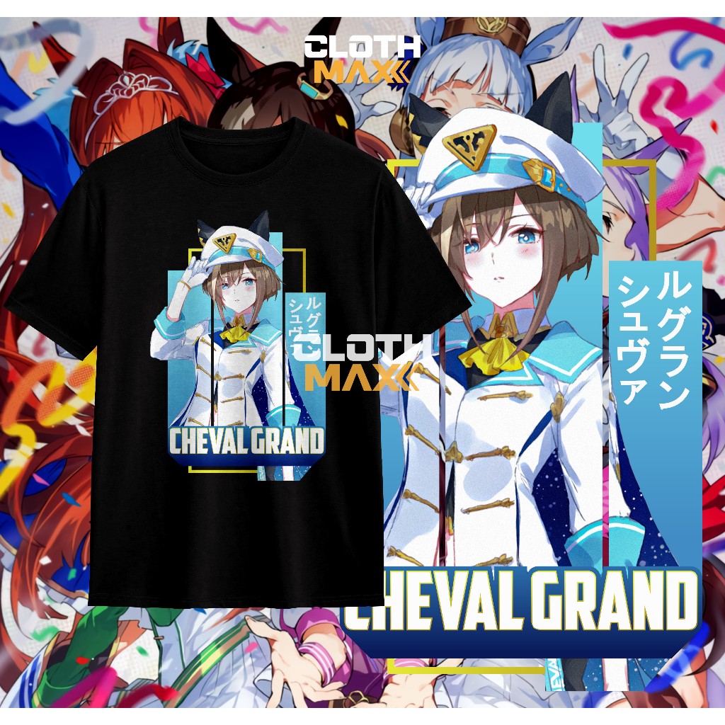 Kaos Baju Cheval Grand Uma Musume Tshirt Pretty Derby Game Kaos Dewasa Anak Murah Durandal Nyaman