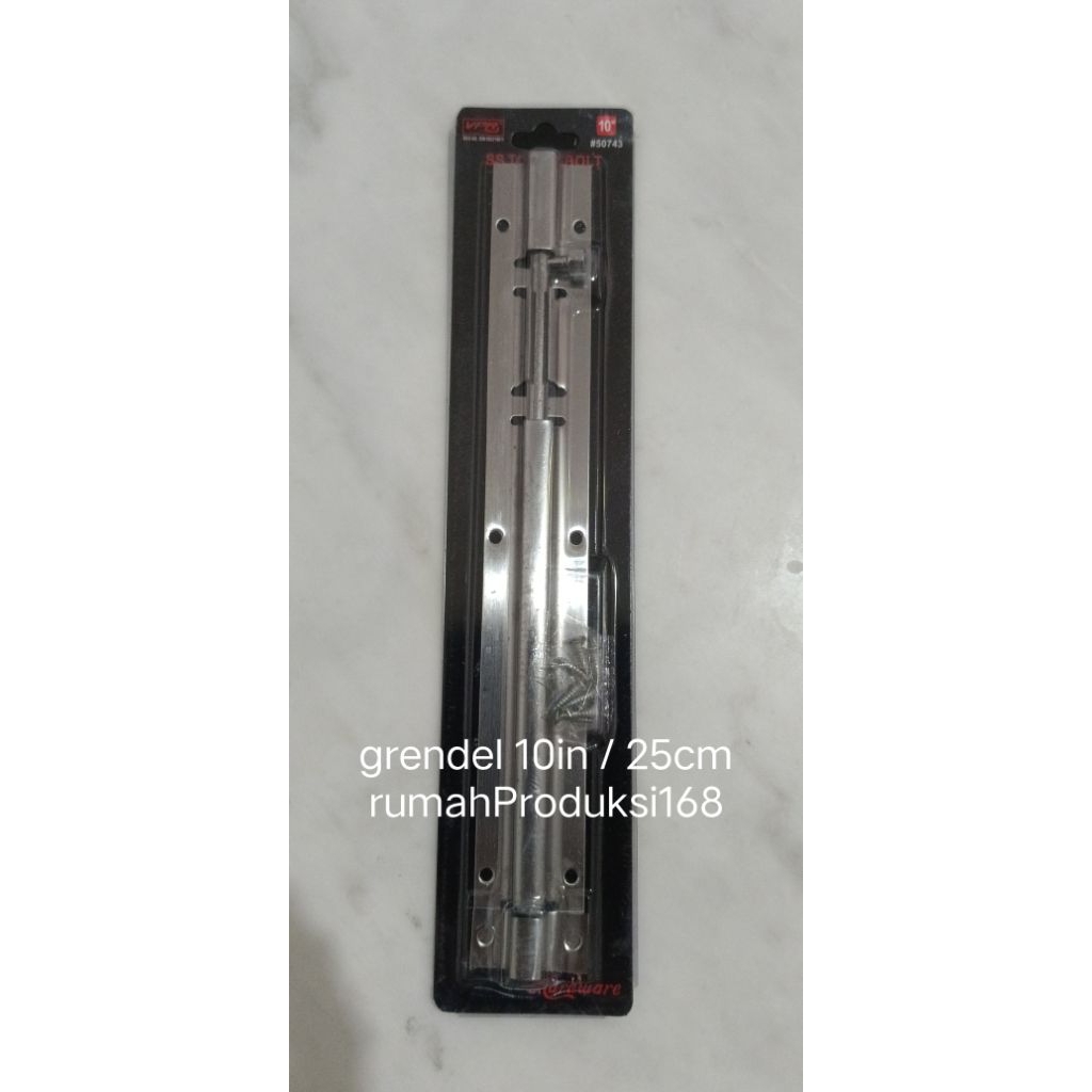 grendel pintu stainless 10in / 25cm grandel gerendel kunci pintu