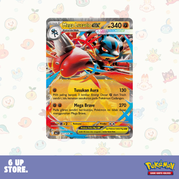 Mega Lucario ex (RR) - 077/126 - Pokemon TCG Indonesia