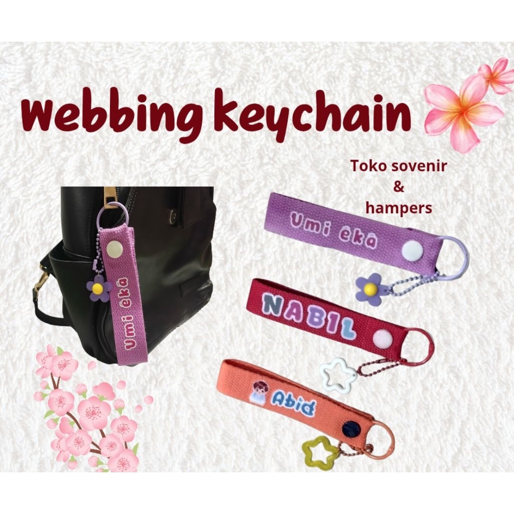 webbing keychain/gantungankunci webbing/gantungan tas webbing