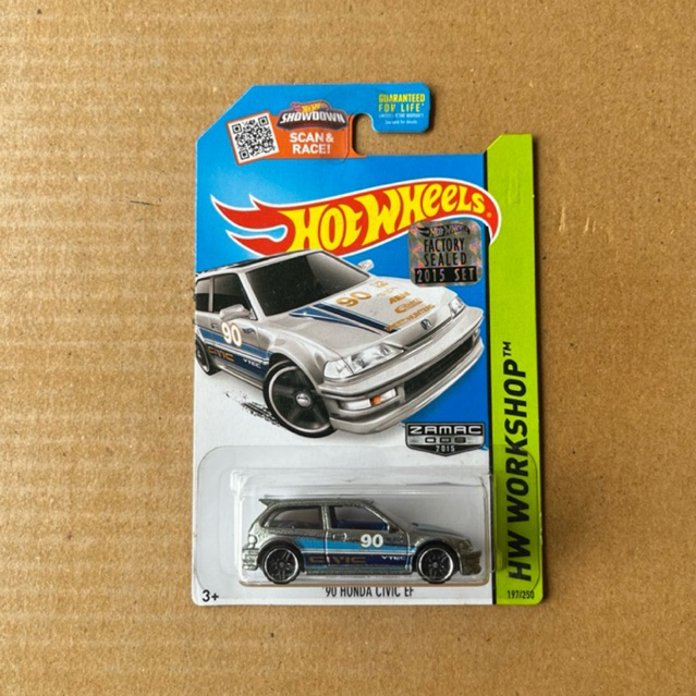Hot Wheels Honda Civic EF Zamac Walmart Factory Sealed US Card FS