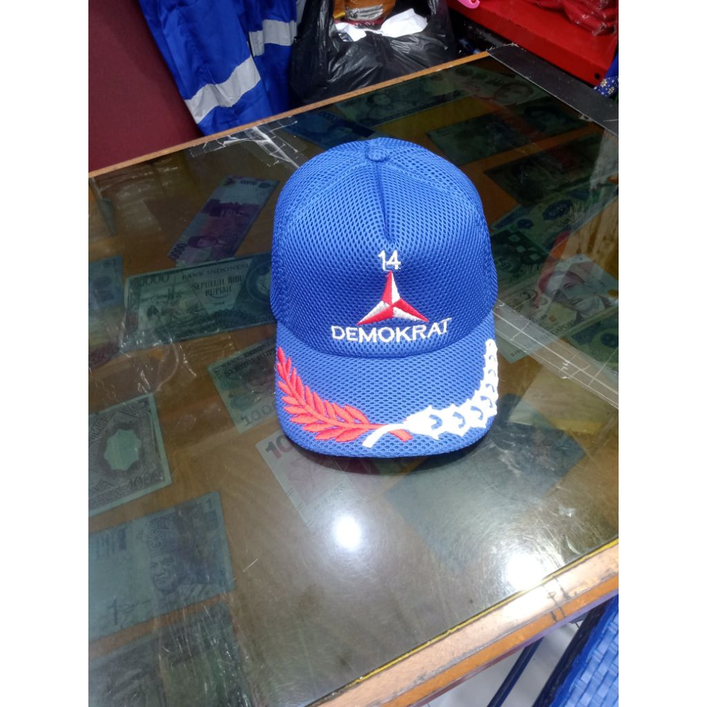 TOPI PARTAI DEMOKRASI INDONESIA DOUBLE MESS