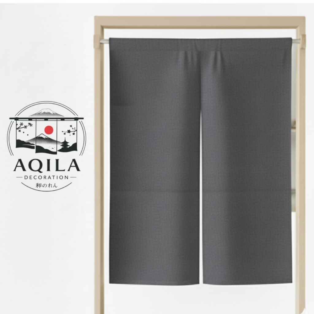 Noren Jepang  Bahan Polimikro Polos-Tirai Pintu Rumah ,Dapur,cape Ruko