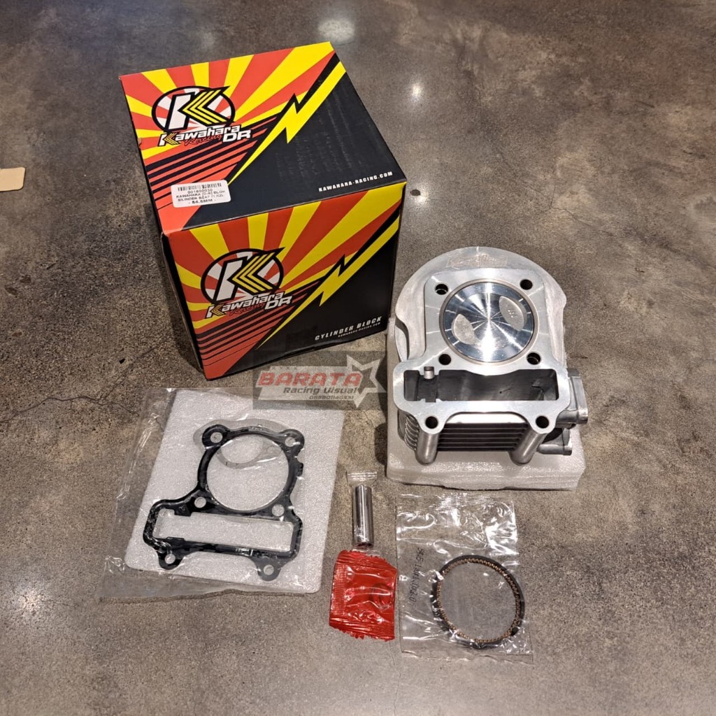 BLOK MESIN KAWAHARA (D-R) MOTOR MIO SPORTY 58,5mm / BEAT FI KZL / BEAT KARBU / BEAT ESP 54.5MM