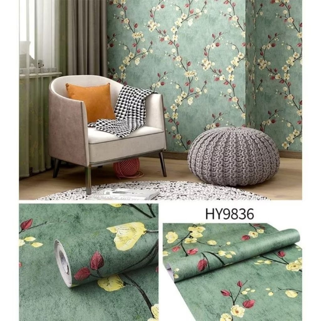 Wallpaper dinding motif bunga sakura terbaru