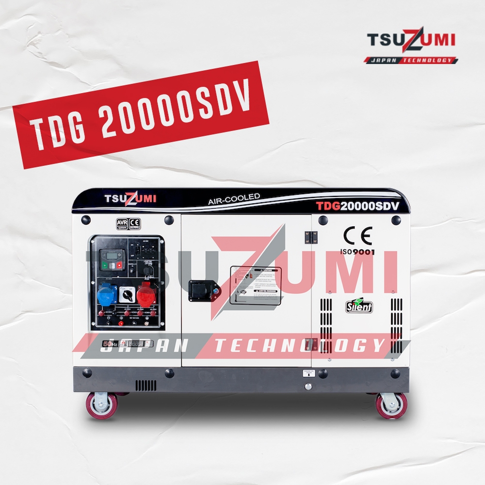 Genset 16000 Watt 20kVA Original Product desain japan technology Makassar TDG20000SDV TSUZUMI