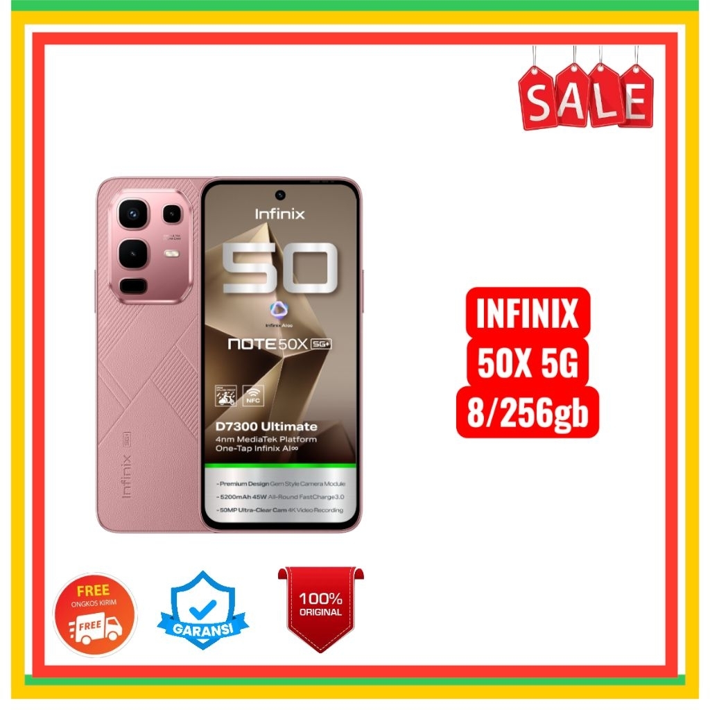 INFINIX 50X 5G RAM 8/256GB GARANSI RESMI SELURUH INDONESIA