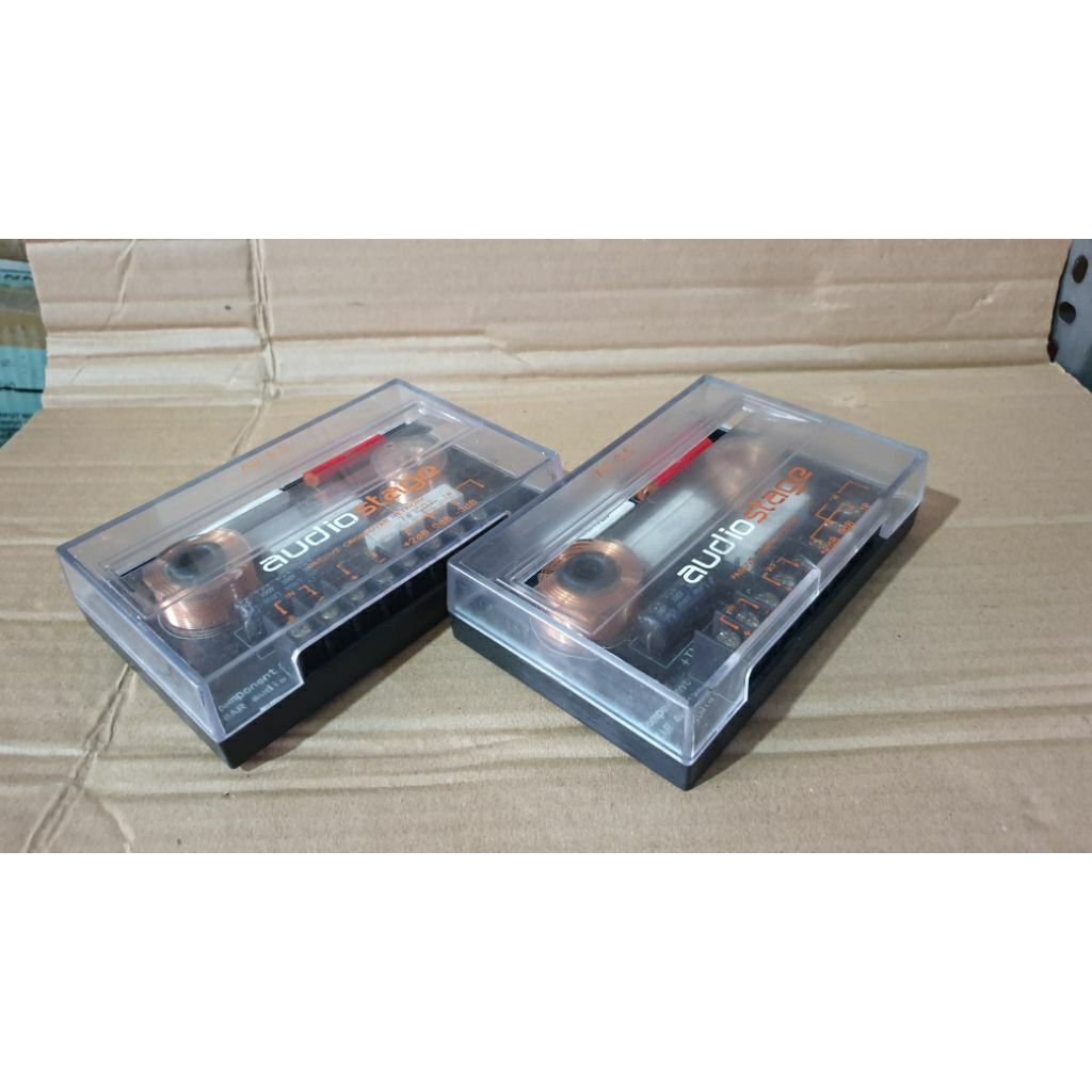 crossover pasif mobil 4ohms 2way audio stage as6.5 second bekas normal siap pakai