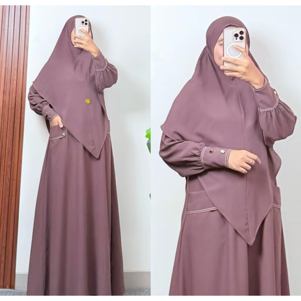 Gamis Aulia marbela anti uv jilbab bergo