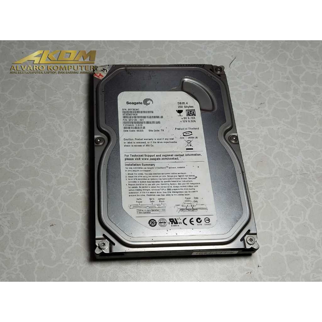 Hardisk 250gb internal PC dan CCTV hardisk 3.5inch 250 gb
