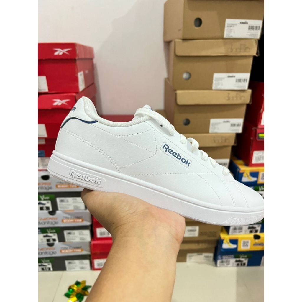 Women Reebok Court Clean - 100208888 - White/ Blue
