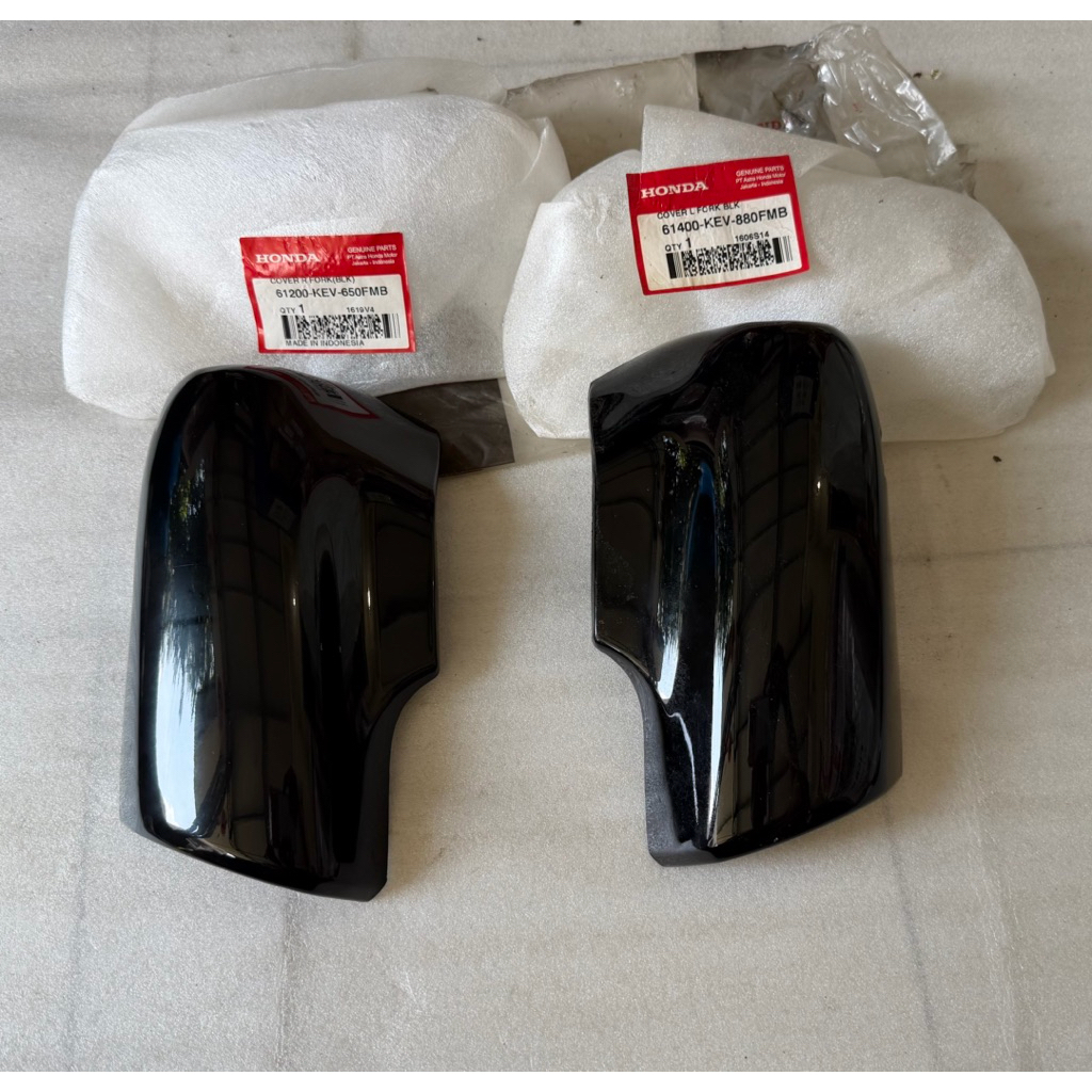 Tutup Shock Depan Hitam Supra X Fit Lama Ori AHM 61200KEV650FMB 61400KEV880FMB