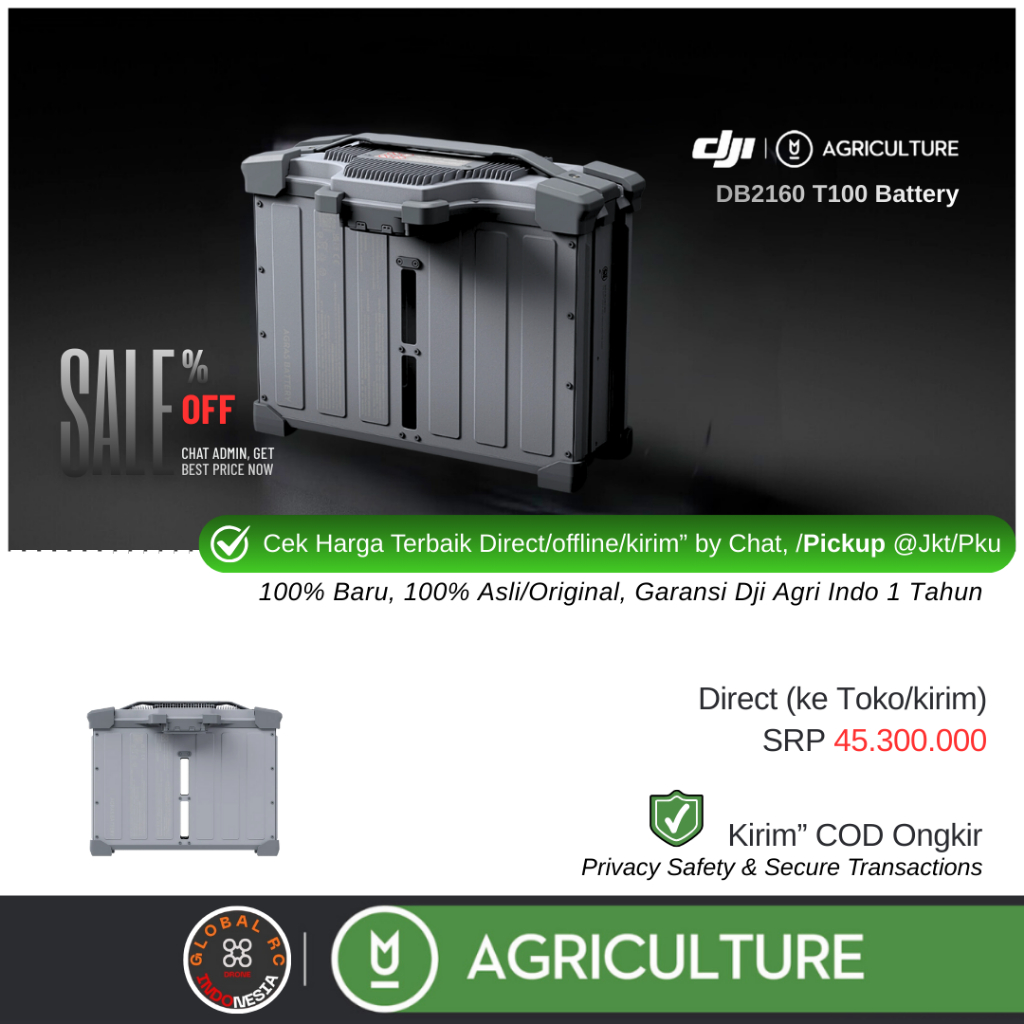 Battery Dji Agras T100 DB2160 Original for Drone Pertanian Semprot Hama