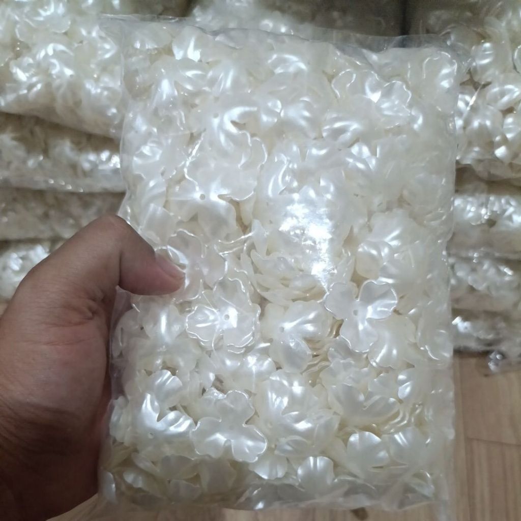 GROSIR 1 PON Manik Kelopak Ivory Bunga Seruni