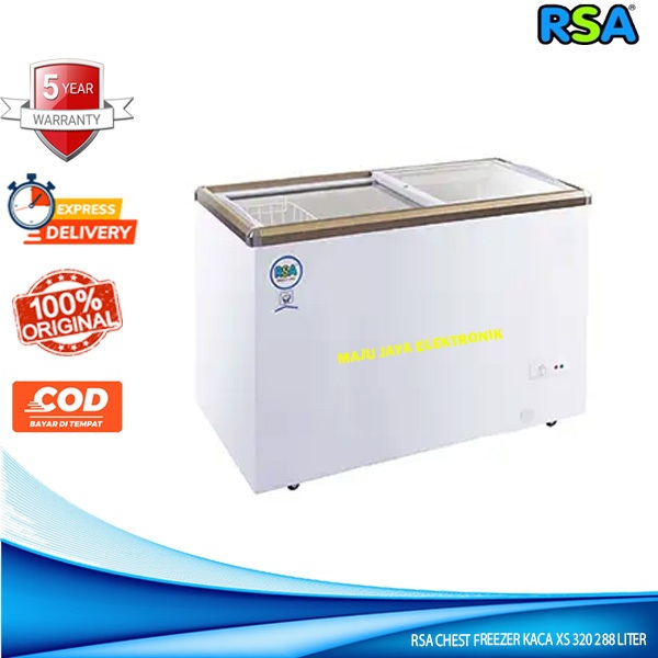 RSA By GEA Chest Freezer 288 Liter XS 320 Pintu Geser KACA