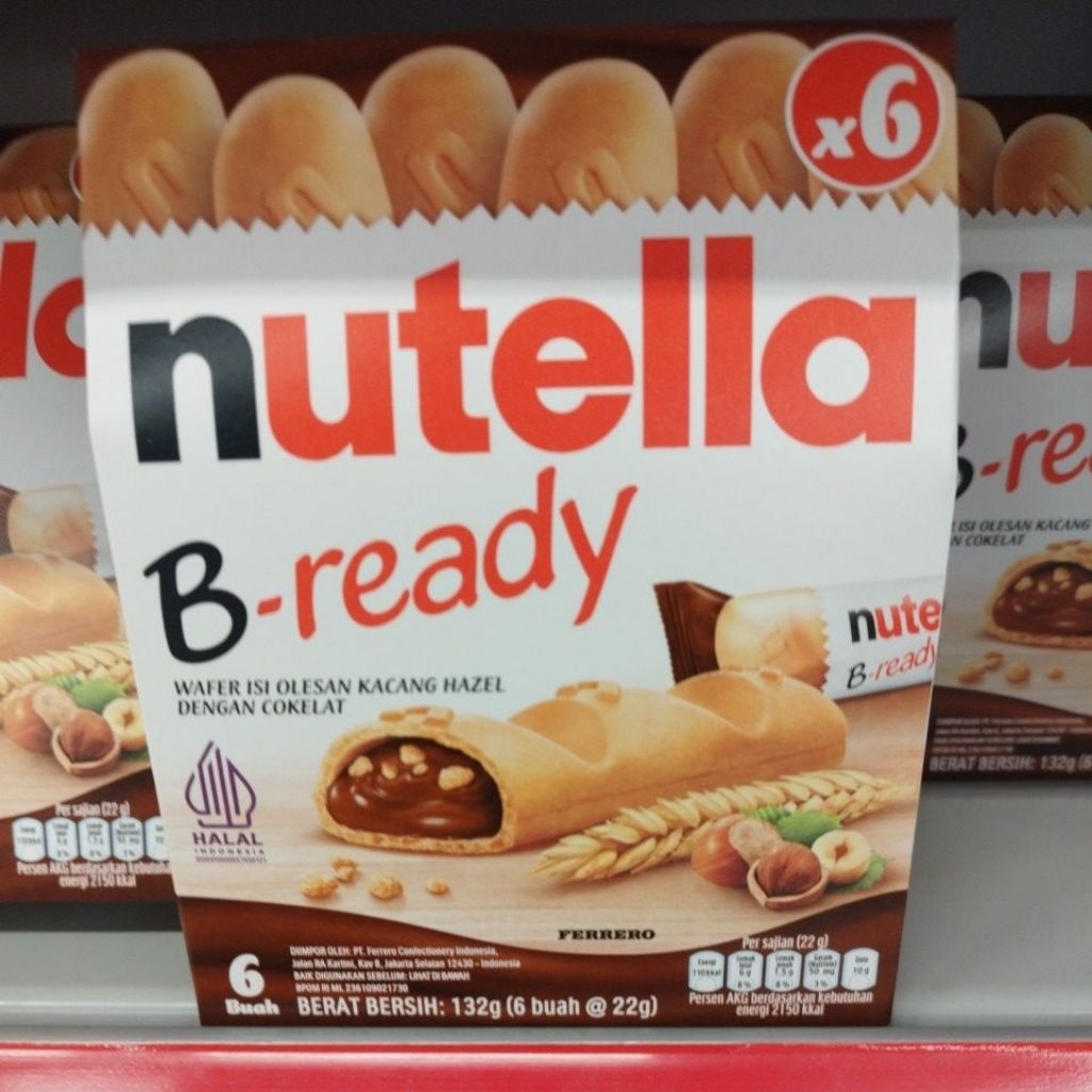 Wafer Coklat Nutella B-Ready 1Pack isi 6pcs