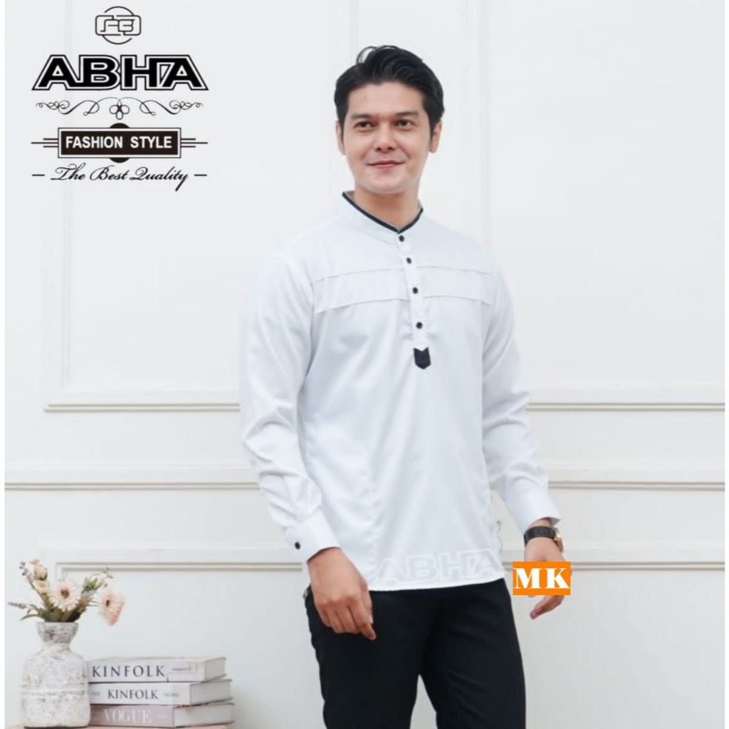 Baju Koko azzahir motif Jagat kemeja Koko Hadroh Abha Baju muslim Gus Azmi Lengan panjang terlaris