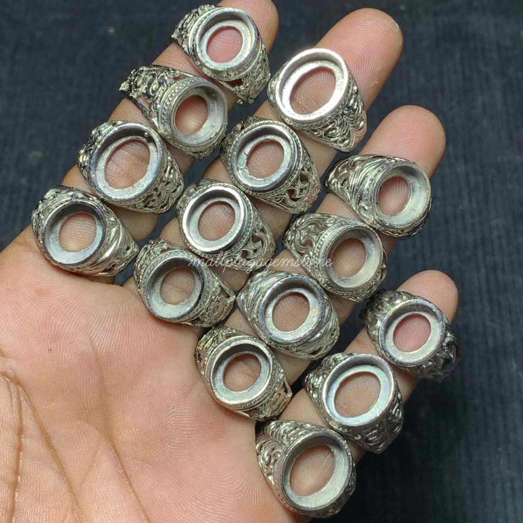 grosir ring alpaka tanam kerancang putih harga per kodi ( kecil ) / ring alpaka kerancang / ring alp