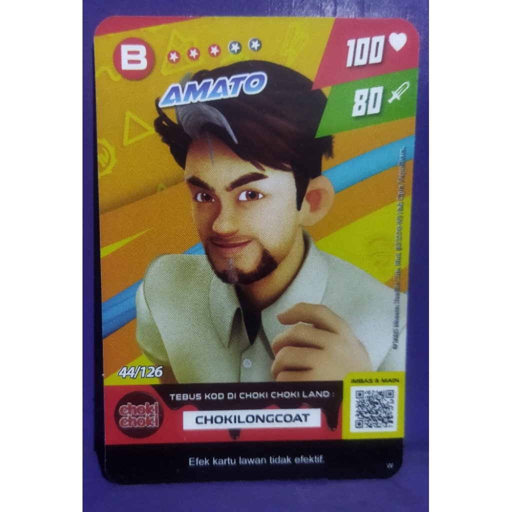 card Boboiboy/kartu Boboiboy galaxy Monsta cokichoki (1pcs)